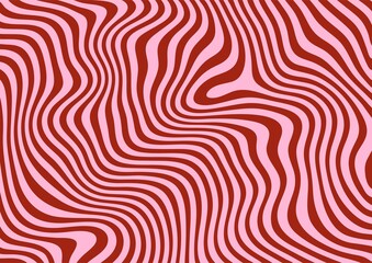 Wall Mural - waves distortion retro vibes graphic print groovy background 60s 70s