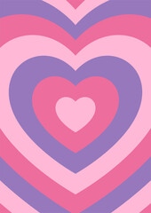 Wall Mural - heart, retro vibes graphic print groovy background 60s 70s