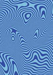 Wall Mural - waves distortion retro vibes graphic print groovy background 60s 70s