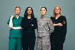© Jacob Lund - Four women from different occupations standing in a studio