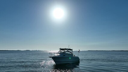 Canvas Print - Footage of a yacht in the sea in Florida