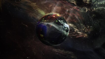 Wall Mural - abstract planet and nebula Space and galaxy background