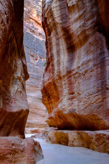 Wall Mural - Beautiful view of Petra a famous archaeological site in Jordan's southwestern desert