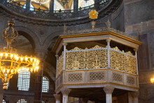 Sultan's Bed In Hagia Sophia Cathedral In Istanbul, Turkey