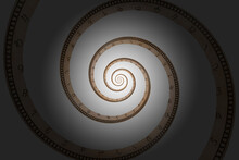 Illustration Of An Ancient Greek Spiral On The Grey Background Made In Denver, Colorado, USA