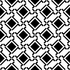 Wall Mural - qr code seamless pattern. black pixel texture on white background. repeated abstract monochrome desi