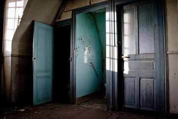 Sticker - Interior of an old abandoned house