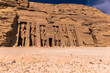 Abu Simbel, Egypt -  November 16, 2021: The great ancient Egyptian temple of Nefertari at Abu Simbel, Egypt