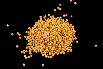 Poster - bunch of millet on a black background