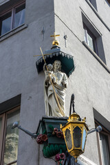 Poster - Beautiful view of a statue in Antwerp, Belgium