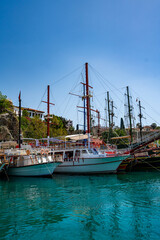 Wall Mural - Kaleici Marina, Antalya. Pleasure Boats In The Harbor Of Antalya