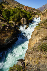 Wall Mural - Yaghnob River in Tajikistan