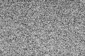 Wall Mural - pixel pattern of a digital glitch / abstract black and white pixel pattern background of a digital g