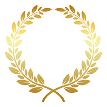 Laurel Wreath Template. Classic Victory Award Frame