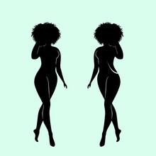 Silhouette Of A Sexy Girl 