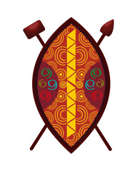 african culture shield and weapons