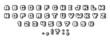 © Studio Cantath - Pixel alphabet font. Retro video game 8-bit typeface design, oldschool typography logo letters. Vector illustration