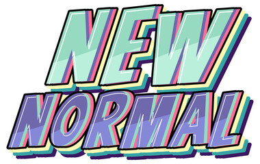 Poster - New normal hand drawn lettering logo