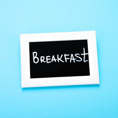 Poster - Healthy breakfast on colourfull background.