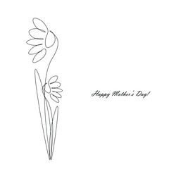 Wall Mural - Happy mothers day card vector illustration