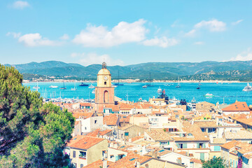 Wall Mural - Saint-Tropez village on the French Riviera