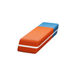 3D rendering , red and blue eraser isolated on white background.
