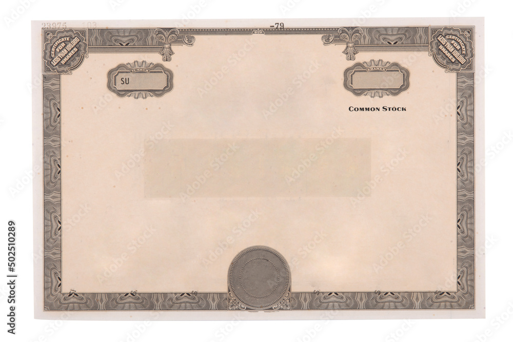 blank actual certificate with elegant border vintage certificate or