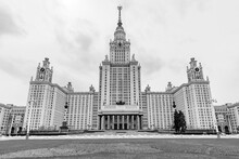 The Building Of The Lomonosov Moscow State University On The Sparrow Hills In Moscow