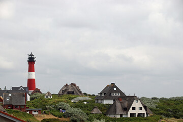 Canvas Print - Leuchtturm in Hörnum auf der deutschen Nordseeinsel Sylt im Norden