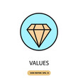 values icons  symbol vector elements for infographic web