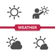 Weather Icons - Forecast, Weatherman, Sun, Summer, Cloud
