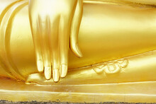 Hand Of Golden Yellow Buddha