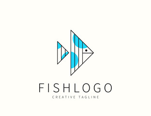 Wall Mural - Fish logo design