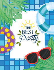 Canvas Print - the best party lettering