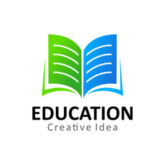 Wall Mural - book education logo
