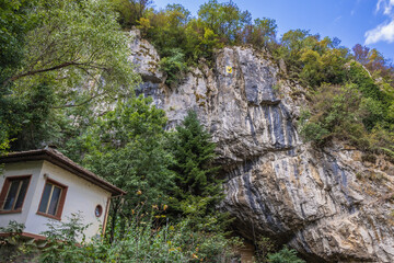 Poster - Rocks near entrance of Bacho Kiro cave near Dryanovo town, Bulgaria