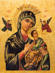 Papier Peint - VALENCIA, SPAIN - FEBRUAR 17, 2022: Madonna (Our Lady of Perpetual Help) in the church Basilica de San Vicente Ferrer.
