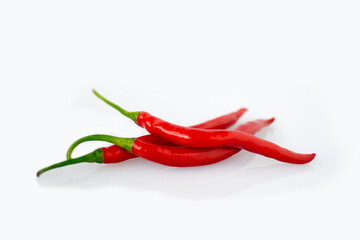 Poster - red, pepper, white, white background