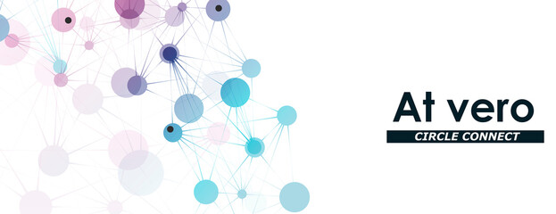 vector banner design connecting dots and lines. abstract network illustration. geometric connected b