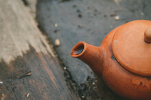 Clay Teapot And Cup