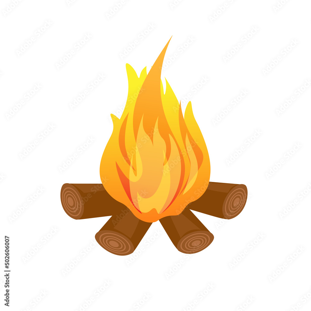 wood fire drawing easy