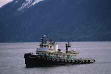 Fishing Boat In The Sea, Alaska, USA