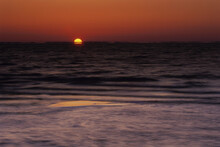Sunset Over The Ocean, Chesapeake Bay, Maryland, Virginia, USA