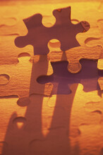 Close-up Of Pieces Of A Jigsaw Puzzle