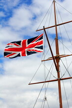 Canada, Nova Scotia, British Flag Union Jack On Mast