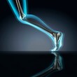 © SuperStock - X-ray view of a human's leg in running position