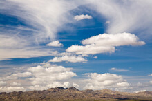 Clouds Over A Landscape, Coronado National Forest, Santa Catalina Mountains, Tucson, Arizona, USA