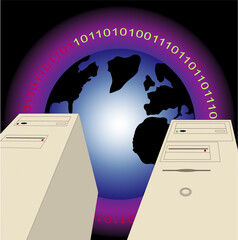 The Data Server 3 2004 Linda Braucht (20th C. American) Computer graphics