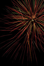 Low Angle View Of Fireworks Display At Night