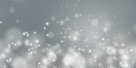 white png dust light. bokeh light lights effect background. christmas background of shining dust chr
